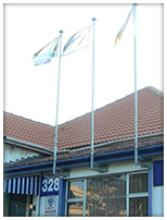 wall mount flagpoles